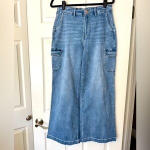 PAIGE Carly High Waist Ankle Cargo Denim